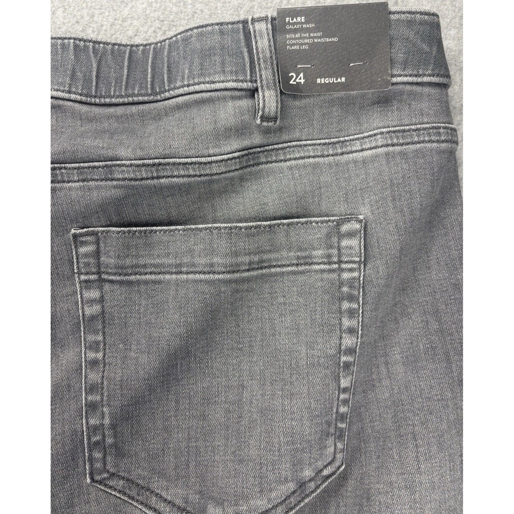 NWT J. Jill Size 24 High Rise Flare Jeans Galaxy Wash Grey Stretch Denim Boho - Picture 7 of 13